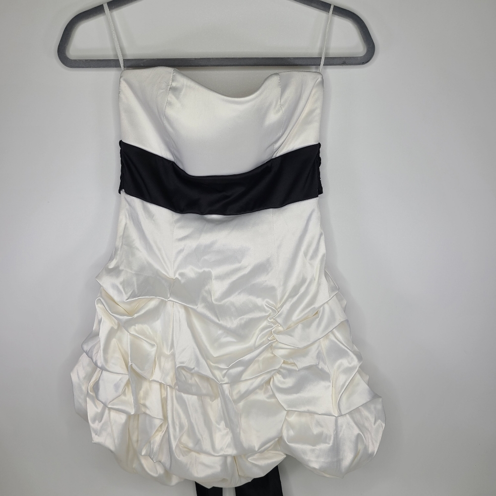 White dress with black sash sz 5